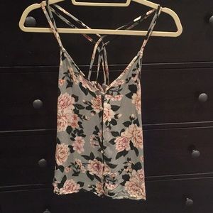 American Eagle button up floral tank - Medium